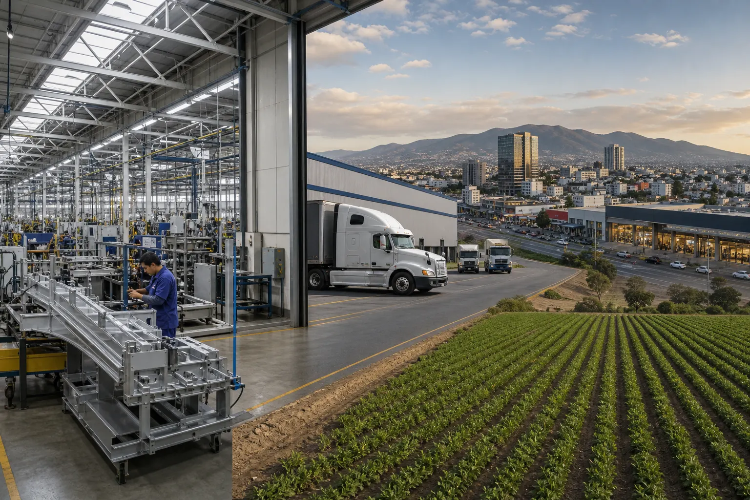 Planta manufacturera, comercio y campo representan el crecimiento desigual de la economía mexicana en agosto de 2026