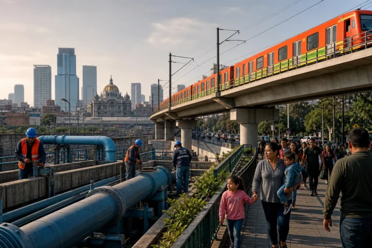 Infraestructura de transporte y trabajadores en la Ciudad de México durante 2026