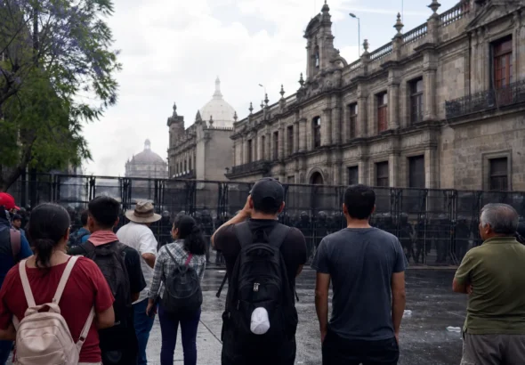 Centro Histórico de Guadalajara tras una protesta por la crisis del agua