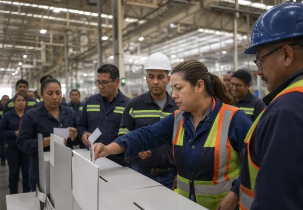 Consulta sindical de trabajadores de Volkswagen Puebla por el convenio salarial de 2026