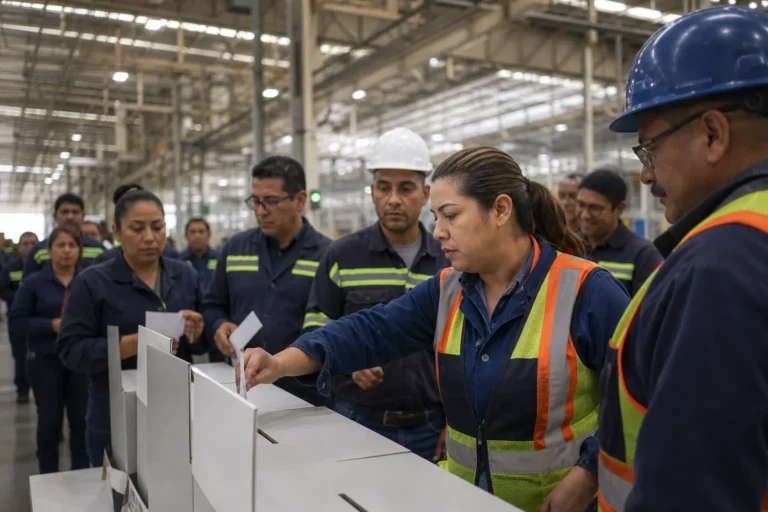 Consulta sindical de trabajadores de Volkswagen Puebla por el convenio salarial de 2026